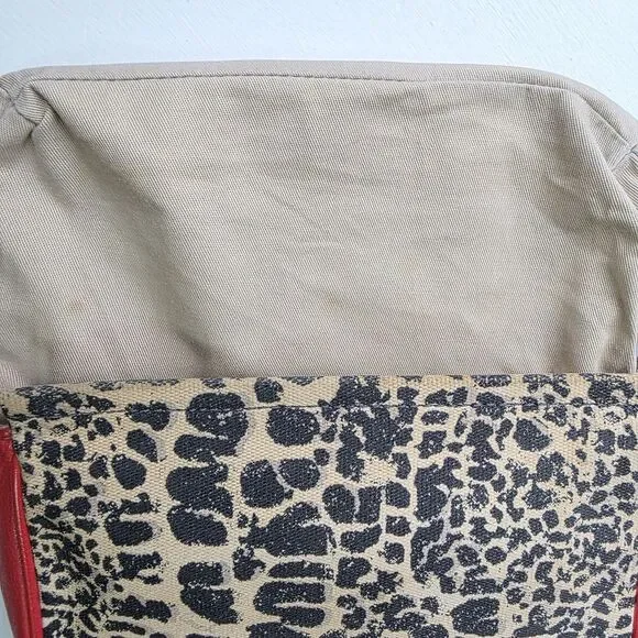 Coach Wristlet Ocelot Cheetah Print And  Carnelian Leather, Unique Tag Tassel - Picture 7 of 9